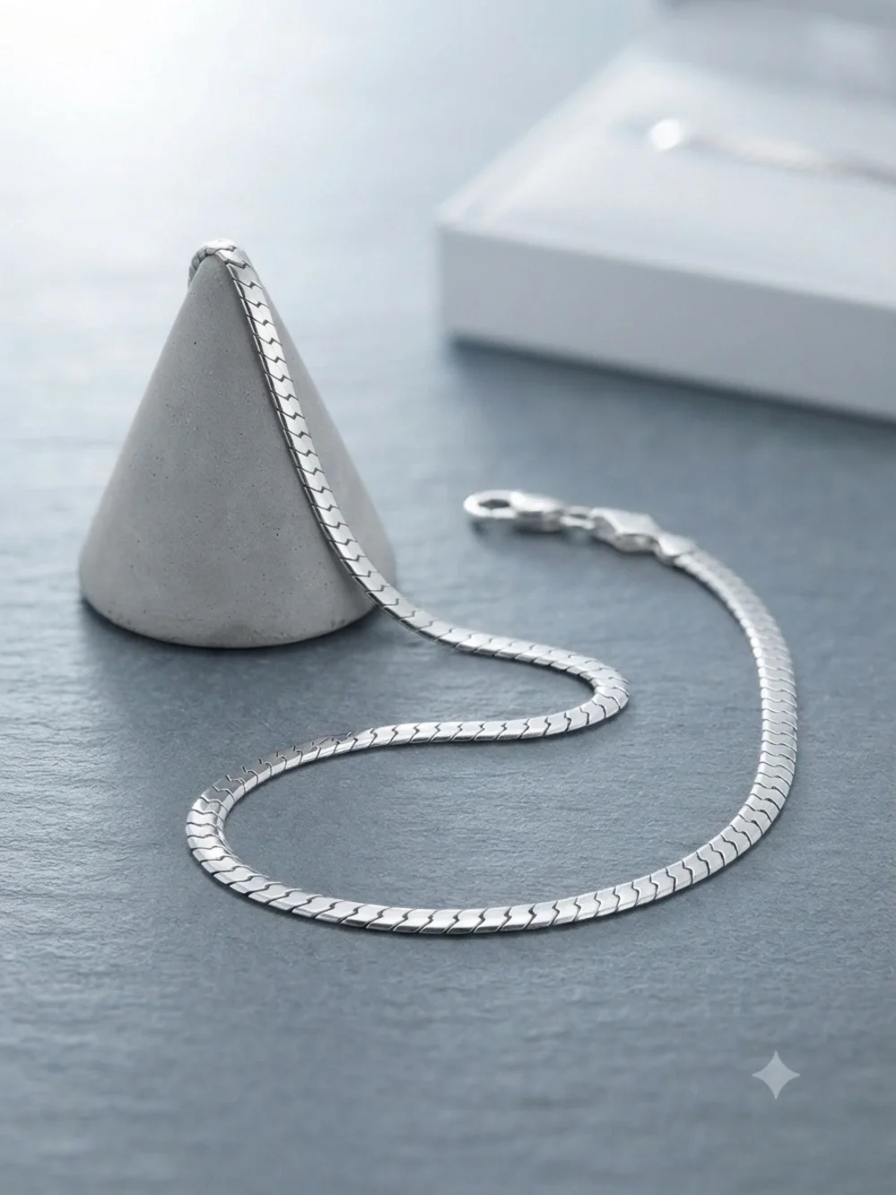 Silver Tone Braided Link Bracelet - Silver